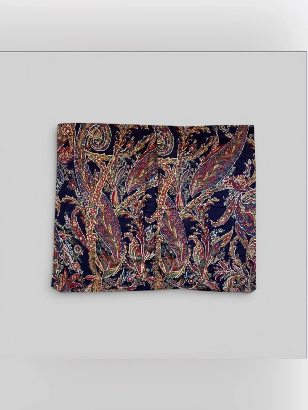 Vintage Lauren Ralph Lauren Home Paisley Standard Pillowcase Navy Cotton